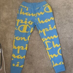Champion Blue and Yellow Sweatpants